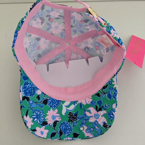 NWT! Lilly Pulitzer Run Around Hat In Spearmint Gold Till You Drop Accessoriesf - Picture 6 of 10